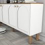Hanah Home Consola 848 - Blanca, 180 cm Ancho x 84 cm Alto x 35 cm Profundo, Melamina